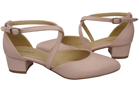 Women’s Leather Sandals with Straps Low Heel 223 ElitaBut