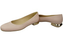 Flat Women's Shoes Pumps Decorative Heel Natural Leather 209 ElitaBut