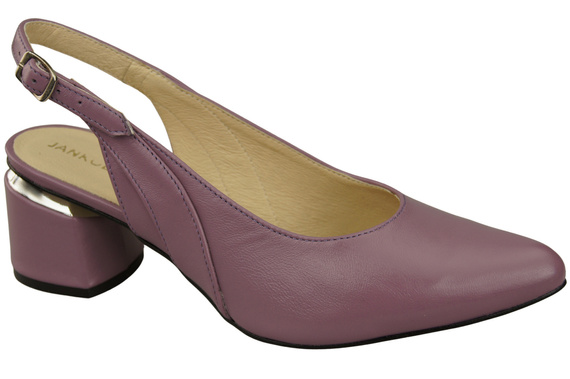 Obuwie Damskie Sandały Lila Skóra Naturalna 196 ElitaBut