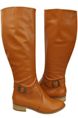 Women’s  leather boots, lined officer boots, flat 225 ElitaBut