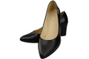 Classic Smooth Pumps Shoes Women's Black Natural Leather 213 ElitaBut