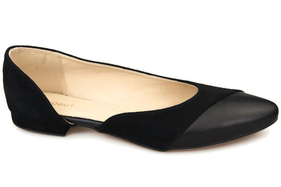 Women's shoes Ballerina natural leather Suede 146 ElitaBut