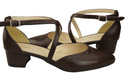 Women’s Leather Sandals  with Straps Low Heel 223 ElitaBut