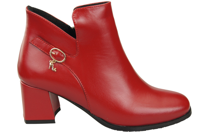 Women’s Ankle Boots ElitaBut 226 Genuine Leather, Insulated, Square Toe, Block Heel