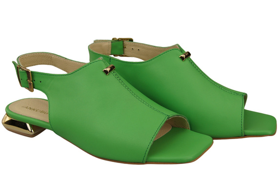 Comfortable Women's Shoes Sandals Flat Gold Heel Natural Leather 207 ElitaBut