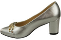 Classic Women's  Pumps Shoes made of Natural Leather with a Gold Decorative Chain 200 ElitaBut