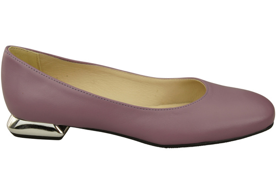 Flat Women's Shoes Pumps Decorative Heel Natural Leather 209 ElitaBut