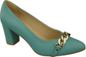 Classic Women's Pumps Shoes made of Natural Leather with a Gold Decorative Chain 200 ElitaBut