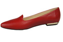 Obuwie Baleriny Damskie Lordsy Skóra Naturalna Czerwone 914 ElitaBut
