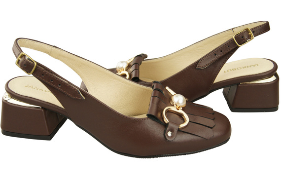 Women's Shoes Sandals Decorated with Fringes Natural Leather 208 ElitaBut