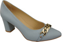 Classic Women's  Pumps Shoes made of Natural Leather with a Gold Decorative Chain 200 ElitaBut