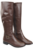 Women’s  leather boots, lined officer boots, flat 225 ElitaBut