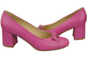 Women's Pumps with a Bow, Natural Leather and Low Heel 203 ElitaBut