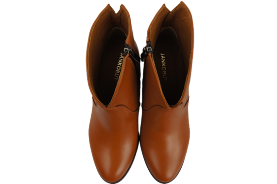 Obuwie Botki Damskie Rude Wiosna/Jesień skóra naturalna 152 L ElitaBut