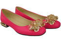 Women's Pumps with Crystals Flat Natural Leather 216 ElitaBut
