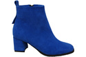 Women’s ankle boots in genuine suede leather, stable block heel, with zipper – 224 ElitaBut