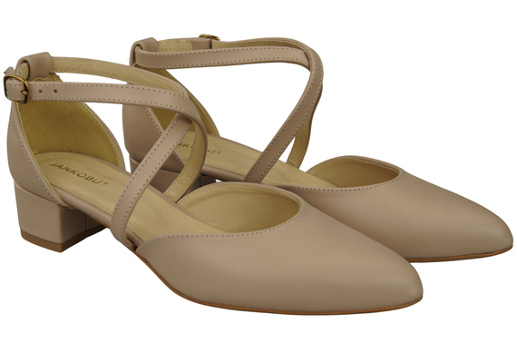 Women’s Leather Sandals with Straps Low Heel 223 ElitaBut