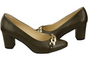 Classic Women's  Pumps Shoes made of Natural Leather with a Gold Decorative Chain 200 ElitaBut