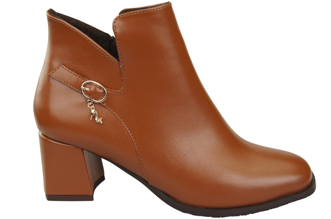 Women’s Ankle Boots ElitaBut 226 Genuine Leather, Insulated, Square Toe, Block Heel