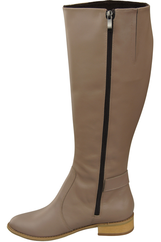 Women’s leather boots, lined officer boots, flat 225 ElitaBut