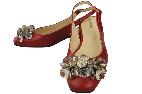 Women's Shoes Sandals with Crystals Natural Leather 215 ElitaBut