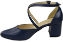 Elegant Leather Sandals with Open Sides on a Stable Heel 218 ElitaBut