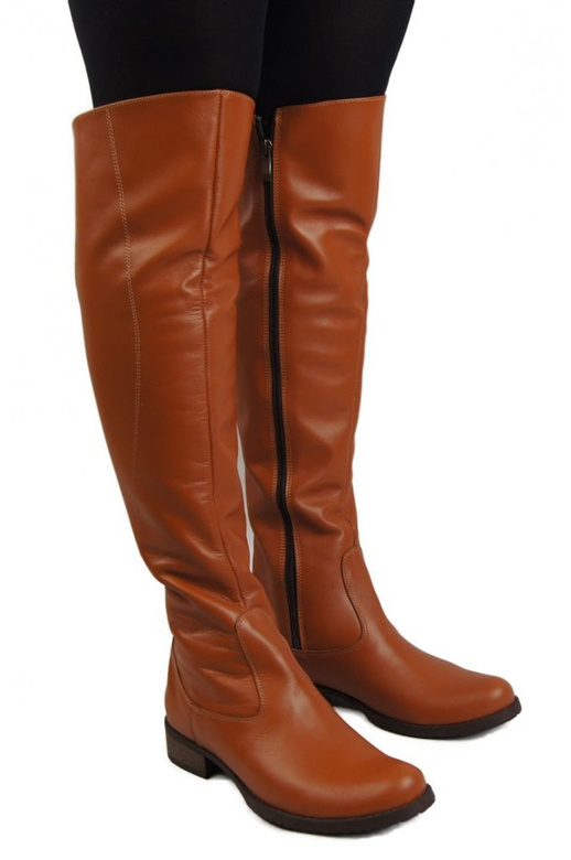 Shoes Boots Women Boots Over the knee boots Over the knee Natural Leather 121 ElitaBut