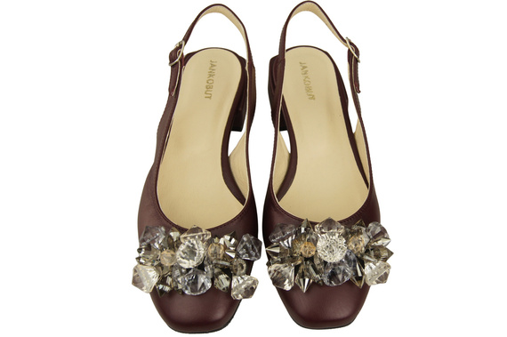 Women's Shoes Sandals with Crystals Natural Leather 215 ElitaBut