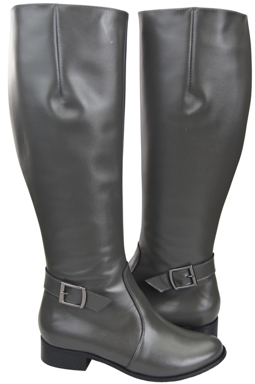 Women’s leather boots, lined officer boots, flat 225 ElitaBut