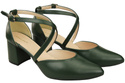Elegant Leather Sandals with Open Sides on a Stable Heel 218 ElitaBut