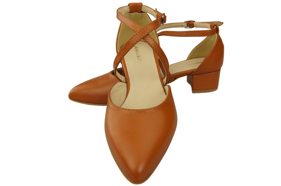 Women’s Leather Sandals with Straps Low Heel 223 ElitaBut