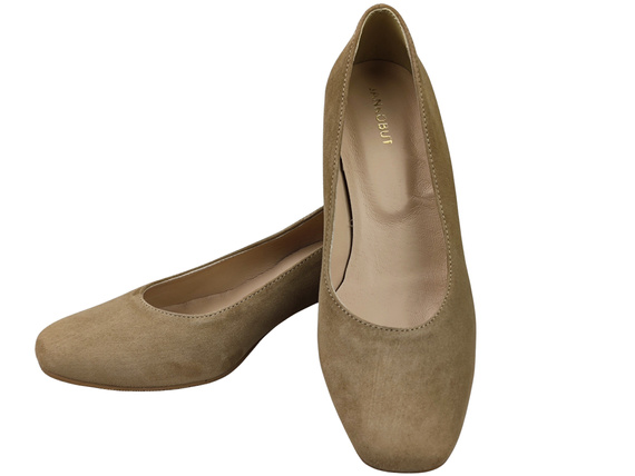 Comfortable Women's Shoes Pumps with Decorative Heel Natural Suede Leather 219 From ElitaBut