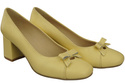 Women's Pumps with a Bow, Natural Leather and Low Heel 203 ElitaBut