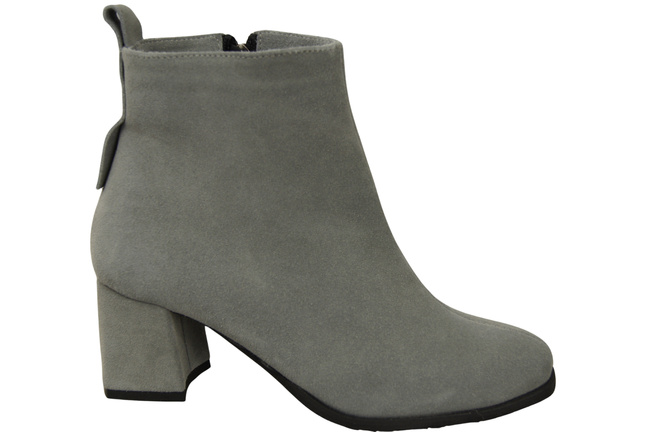 Women’s ankle boots in genuine suede leather, stable block heel, with zipper – 224 ElitaBut