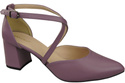 Elegant Leather Sandals with Open Sides on a Stable Heel 218 ElitaBut
