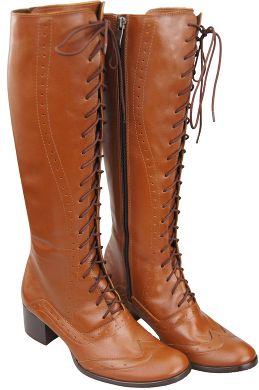 Shoes Women's boots Lace-up natural leather 595 ElitaBut