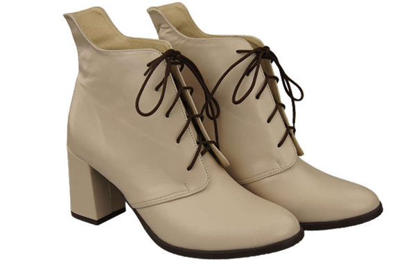 Shoes Boots Women Lace-up Spring / Fall natural leather 174 L ElitaBut