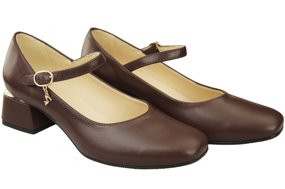 Women's shoes Pumps with a strap, natural leather 202 ElitaBut