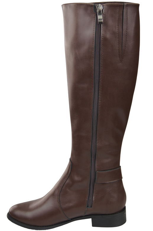 Women’s leather boots, lined officer boots, flat 225 ElitaBut