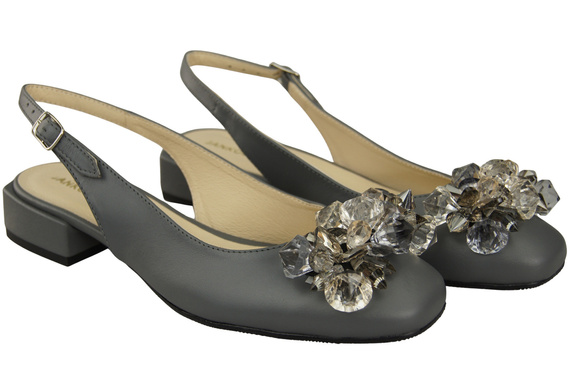 Women's Shoes Sandals with Crystals Natural Leather 215 ElitaBut