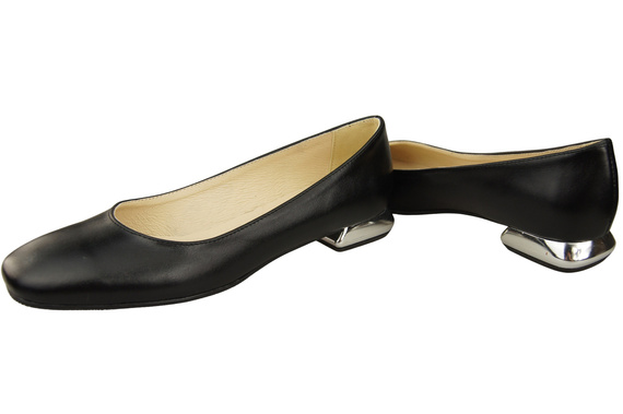 Flat Women's Shoes Pumps Decorative Heel Natural Leather 209 ElitaBut