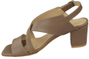 Obuwie Damskie Sandały Cappuccino Skóra Naturalna 149 ElitaBut