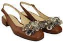 Women's Shoes Sandals with Crystals Natural Leather 215 ElitaBut