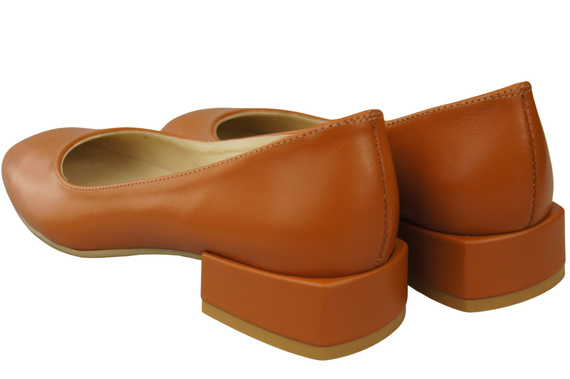 Comfortable Women's Shoes Flat Pumps, Natural Leather 204 ElitaBut