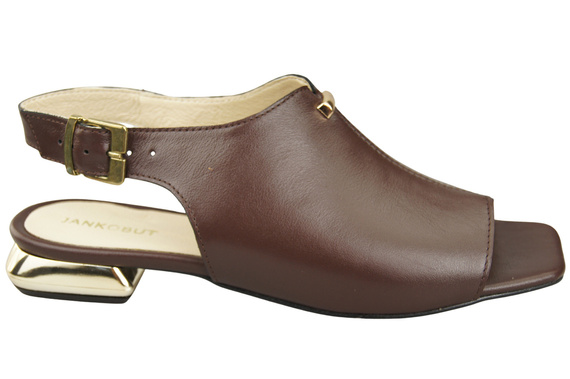 Comfortable Women's Shoes Sandals Flat Gold Heel Natural Leather 207 ElitaBut