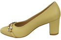 Classic Women's  Pumps Shoes made of Natural Leather with a Gold Decorative Chain 200 ElitaBut