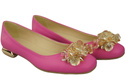 Women's Pumps with Crystals Flat Natural Leather 216 ElitaBut