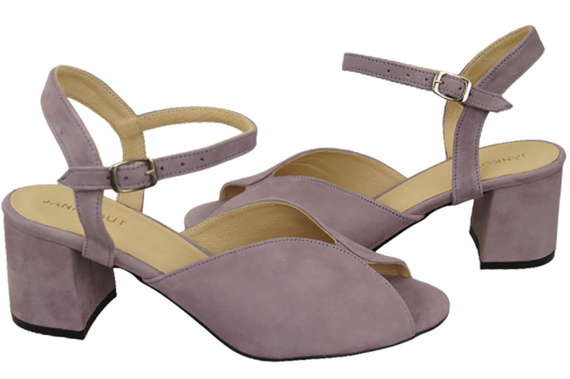 Obuwie Damskie Sandały Lila skóra naturalna Zamszowa 185 ElitaBut