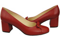 Women's Pumps with a Bow, Natural Leather and Low Heel 203 ElitaBut