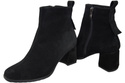 Women’s ankle boots in genuine suede leather, stable block heel, with zipper – 224 ElitaBut